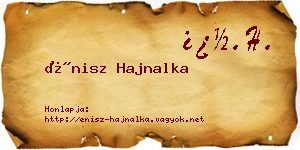 Énisz Hajnalka névjegykártya